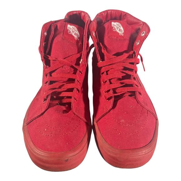 Vans Men’s Sk8-Hi 721500 Size 10.5 Red High Top Lace Up Skateboarding Sneakers main image 5